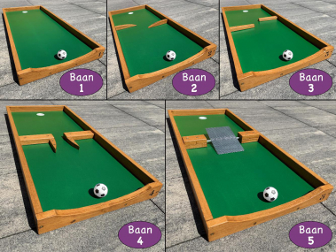 Voetbal midgetgolf - baan 1 t/m 10